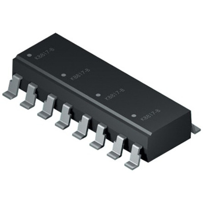 Isocom, TLP521-4SM Phototransistor Output Quad Optocoupler, Surface Mount, 16-Pin SMD