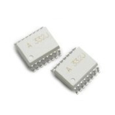 Broadcom, ACPL-332J-500E Open Collector Output Dual Optocoupler, Surface Mount, 16-Pin SO