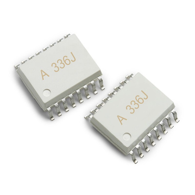 Broadcom, ACPL-336J-500E IGBT Gate Drive Output Optocoupler, Surface Mount, 16-Pin SO