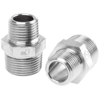 Legris LF3000 20 bar Brass Pneumatic Straight Threaded Adapter, R 1/2 Male To R 3/4 Male