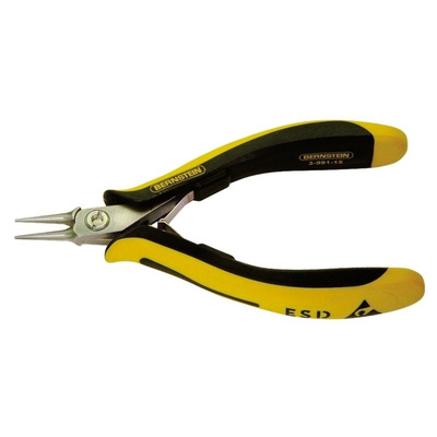 Bernstein Tools for electronics Chrome Vanadium Steel Pliers Round Nose Pliers, 130 mm Overall Length
