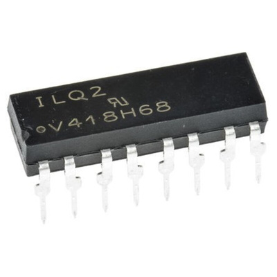 Vishay, ILQ30 Photodarlington Output Quad Optocoupler, Through Hole, 16-Pin PDIP