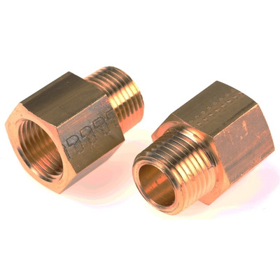 Legris LF3000 250 bar Brass Pneumatic Straight Threaded Adapter, NPT 1/2 Male To G 1/2 Female