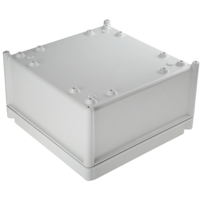 RS PRO Grey Fibreglass Enclosure, IP67, Grey Lid, 300 x 300 x 175mm