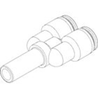 Festo Tube-to-Tube Pneumatic Fitting, Push In 6 mm x Push In 6 mm x Push In 6 mm, 6 bar