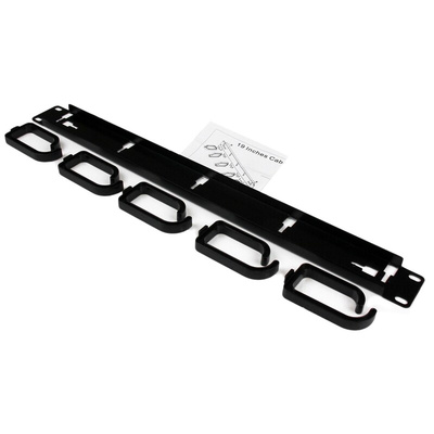 StarTech.com Steel Cable Management Panel for Use with Server Racks and Cabinets, Wiring Closets, Network Distribution