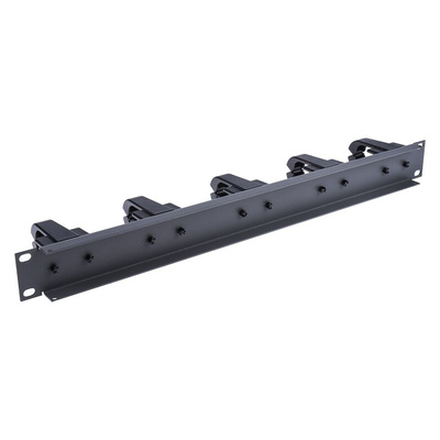 RS PRO PC, Steel Cable Management Panel for Use with 19 in 1 U Rack Mount, 44 x 483 x 64mm