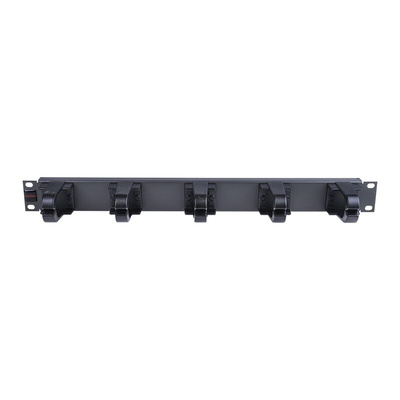 RS PRO PC, Steel Cable Management Panel for Use with 19 in 1 U Rack Mount, 44 x 483 x 64mm