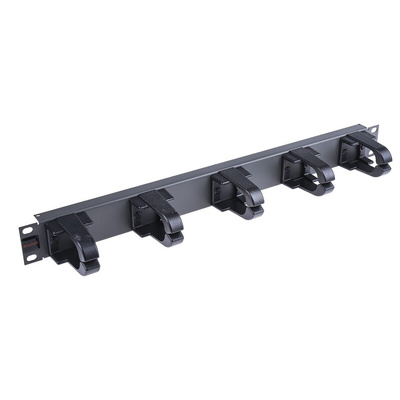RS PRO PC, Steel Cable Management Panel for Use with 19 in 1 U Rack Mount, 44 x 483 x 64mm