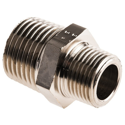 Legris LF3000 20 bar Brass Pneumatic Straight Threaded Adapter, R 3/8 Male To R 1/2 Male
