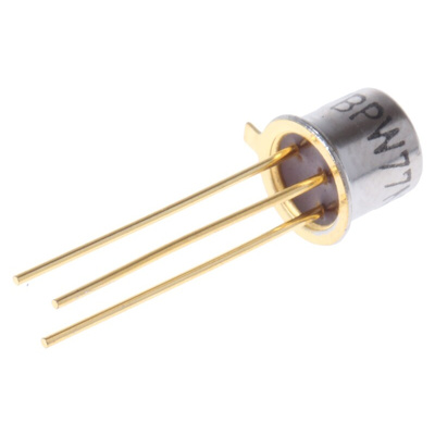 BPW77NA Vishay, ±10 ° IR + Visible Light Phototransistor, Through Hole 3-Pin TO-18 package