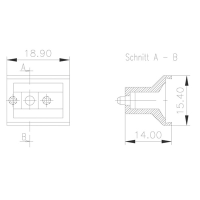 nVent SCHROFF Static Handle for Use with Plug In Unit, 18.9 x 14 x 15mm