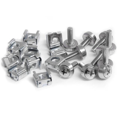 StarTech.com Mounting Screws and Cage Nuts for Use with Server Racks and Cabinets, M5 Thread, 50 Piece(s), 12 x 5 x 25mm