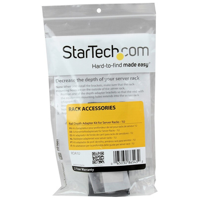 StarTech.com Depth Adapter Bracket for Use with Server Racks, 4 x 1.8 x 0.8in