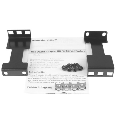 StarTech.com Depth Adapter Bracket for Use with Server Racks, 4 x 1.8 x 0.8in