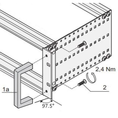 nVent SCHROFF Front Handle, 102 x 40 x 12.2mm