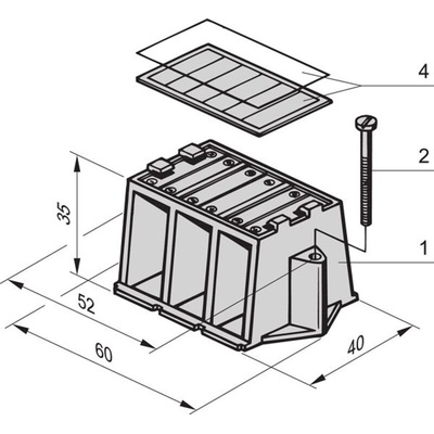 nVent SCHROFF Mounting Bracket for Use with Busbars, 4 Piece(s)