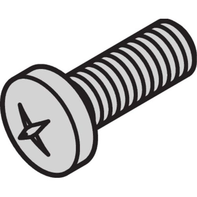 nVent SCHROFF Screw for Use with Eurorack, Front Panels, Novastar, Varistar, Varistar CP, M6 Thread, 100 Piece(s)