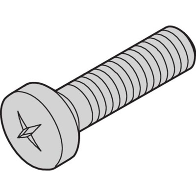 nVent SCHROFF Screw for Use with Backplanes, Test Adapters, M2.5 Thread, 100 Piece(s)