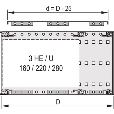 nVent SCHROFF EuropacPRO Series Cover Plate for Use with Rack Mounts, 1 Piece(s), 175mm