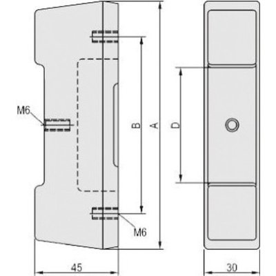 nVent SCHROFF Rear Foot for Use with 19-Inch Desktop Case Hood, 45 x 30 x 133.5mm