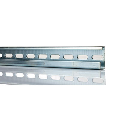 RS PRO Steel Perforated DIN Rail, G Compatible, 500mm x 32mm x 15mm