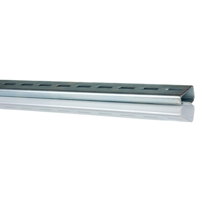 RS PRO Steel Perforated DIN Rail, G Compatible, 500mm x 32mm x 15mm