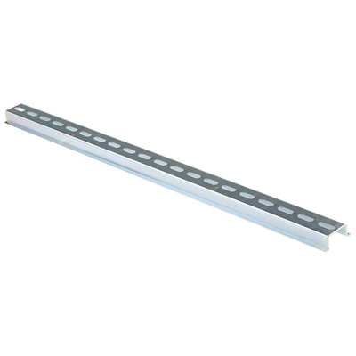 RS PRO Steel Perforated DIN Rail, Deep Top Hat Compatible, 500mm x 35mm x 15mm