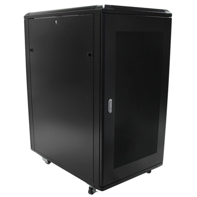 StarTech.com Black 22U Steel Server Rack , with 4-Post Frame 603 x 1112 x 1000mm