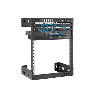 StarTech.com RK12WALL Series Black 12U Steel Server Rack , with 2-Post Frame