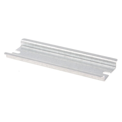 Fibox Steel Unperforated DIN Rail, Top Hat Compatible, 100mm x 35mm x 7.5mm