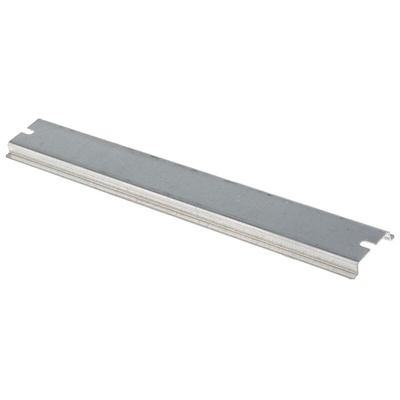 RS PRO Steel Unperforated DIN Rail, Top Hat Compatible, 225mm x 35mm x 7.5mm