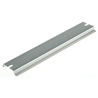 Fibox Steel Unperforated DIN Rail, Top Hat Compatible, 150mm x 35mm x 7.5mm