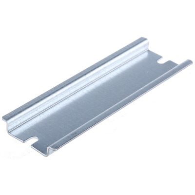 Fibox Steel Unperforated DIN Rail, Top Hat Compatible, 110mm x 35mm x 8mm