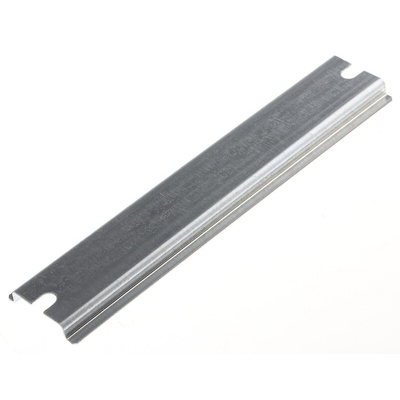 Fibox Steel Unperforated DIN Rail, Top Hat Compatible, 160mm x 35mm x 8mm