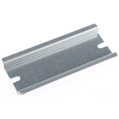 Fibox Steel Unperforated DIN Rail, Top Hat Compatible, 80mm x 35mm x 8mm