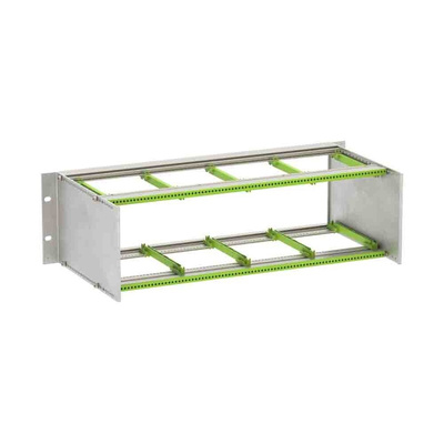Bopla Interzoll Series 3U Aluminium Subrack, 84HP, 218mm Depth