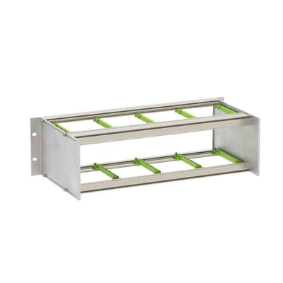 Bopla Interzoll Series 3U Aluminium Subrack, 84HP, 218mm Depth