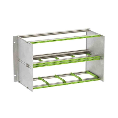 Bopla Interzoll Series 6U Aluminium Subrack, 84HP, 218mm Depth