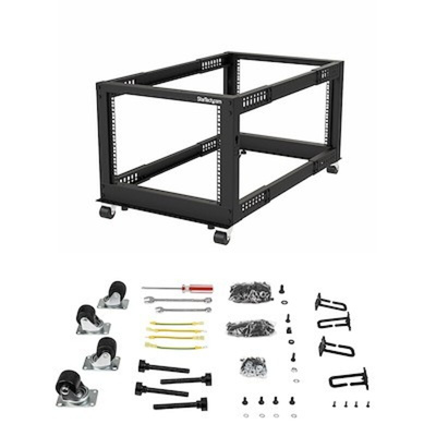 StarTech.com Black 8U Steel Server Rack , with 4-Post Frame