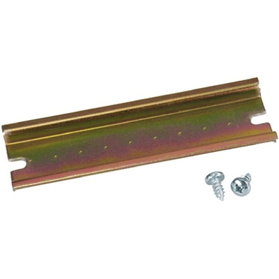 RS PRO Steel Perforated DIN Rail, Top Hat Compatible, 134mm x 35mm x 8mm