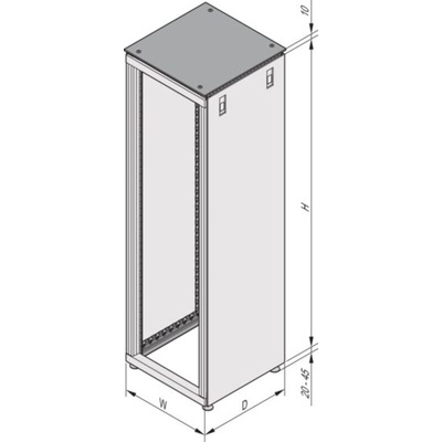 nVent SCHROFF Varistar Series 19U Server Rack , 2000 x 600 x 600mm
