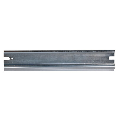RS PRO Steel Unperforated DIN Rail, Top Hat Compatible, 255mm x 35mm