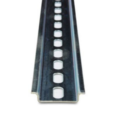 RS PRO Zinc Plated Steel Slotted DIN Rail, Terminal Block Compatible, 1000mm x 35mm x 8mm