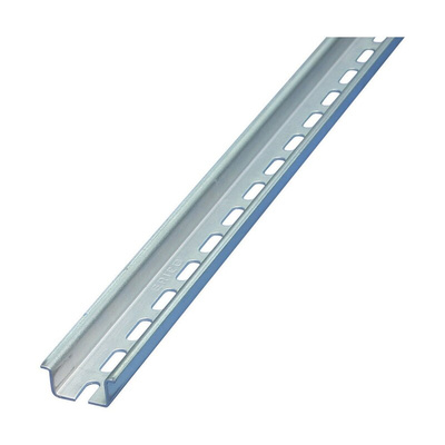 nVent ERIFLEX Steel Perforated DIN Rail, Top Hat Compatible, 2000mm x 15mm x 35mm