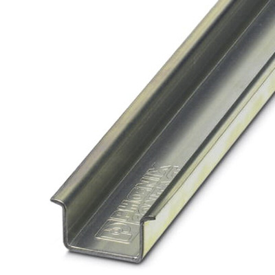 Phoenix Contact Steel Unperforated DIN Rail, Top Hat Compatible, 2m x 35mm x 15mm