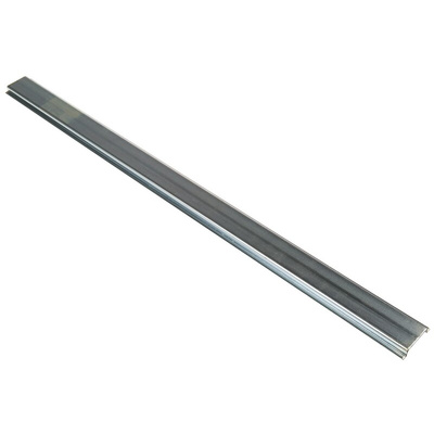RS PRO Steel Unperforated DIN Rail, Top Hat Compatible, 500mm x 35mm x 7.5mm