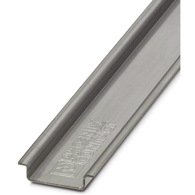 Phoenix Contact Steel Unperforated DIN Rail, Top Hat Compatible, 2m x 35mm x 7.5mm