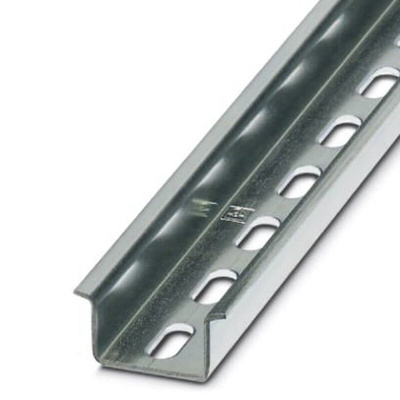 Phoenix Contact Steel Perforated DIN Rail, Deep Top Hat Compatible, 2000mm x 35mm x 15mm