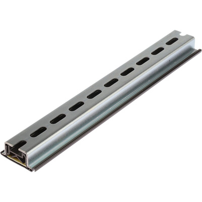 PR Electronics Steel Perforated DIN Rail, Top Hat Compatible, 250mm x 35mm x 15mm